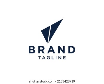 Diseño del logotipo Vector plano de papel de cinta con logotipo de la letra inicial V. Usable para logotipos de identidad y promoción de marca.
