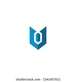Initial letter V logo template with modern fox head flat symbol in flat design monogram illustration