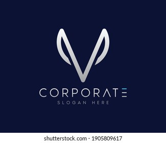 Initial letter V logo template suitable for businesses and product names. This stylish logo design could be used for different purposes for a company, product, service or for all your ideas.
