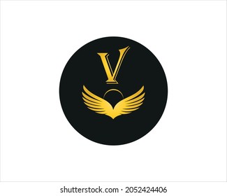 Initial letter V logo template 
