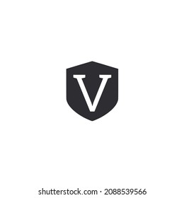 Initial letter V logo template design
