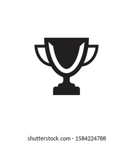 initial letter v logo trophy vector