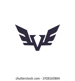 letra inicial logotipo V con alas. Un logotipo único, exclusivo, elegante, profesional, limpio, sencillo y moderno. Adecuado para su negocio, empresa, etc.