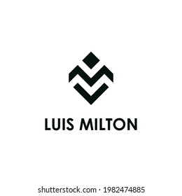 Initial letter V M for business logo design