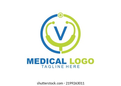 initial Letter V medical  logo