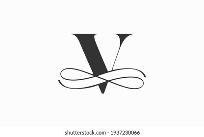 Initial Letter V Monogram Logo Design Stock Vector (royalty Free 