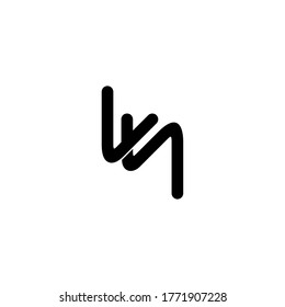initial letter V and N, VN, NV logo, monogram line art style design template