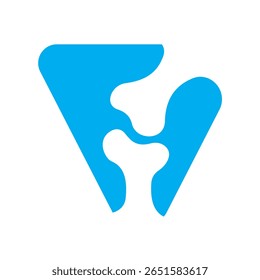 Initial Letter V Orthopedic Health Bone Logo Design Vector Template