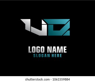 Initial letter V Q logo template vector