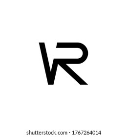 letra inicial V y R, VR, logotipo RV, plantilla de diseño de estilo de arte de línea monográfica