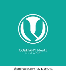 INITIAL LETTER V ,ROUND LOGO