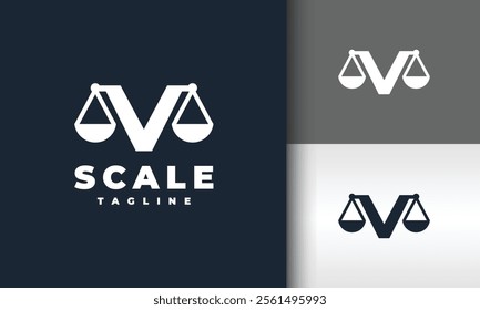 initial letter V scale logo