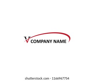 Initial Letter V Swoosh Icon Vector Logo Template Illustration Design