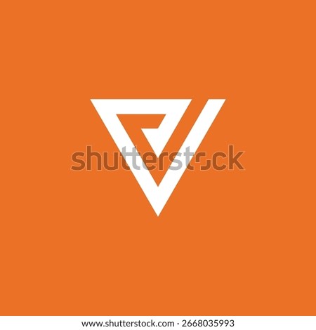 Initial Letter V Triangle Logo Design Vector Template