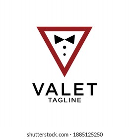 Initial Letter V Valet Bow Tie Logo