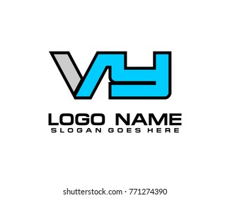 Initial letter V & Y logo template vector