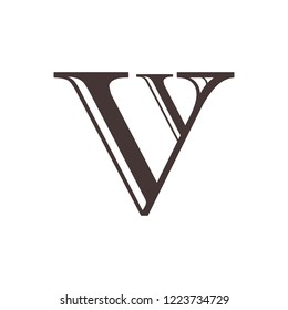 Initial letter V V V Y Y minimalist art logo. Modern Minimal Letter VV Iconic Logo Design Using Letter V