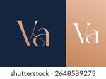 Initial letter VA AV logo design vector illustration for couple, wedding, and business