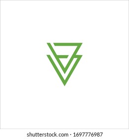 Initial letter va or av logo vector design template
