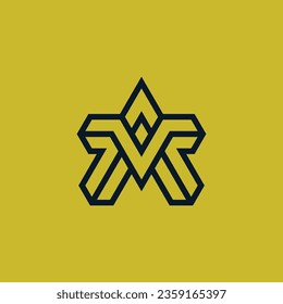 Initial letter VA or AV monogram logo