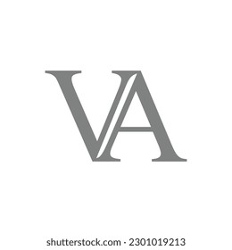 Letra inicial Diseño del logotipo VA Signo de símbolo creativo moderno