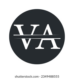 Initial letter VA Logo design