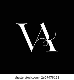 Initial letter VA logo design 