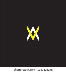 Initial letter VA WM XX logo vector design template