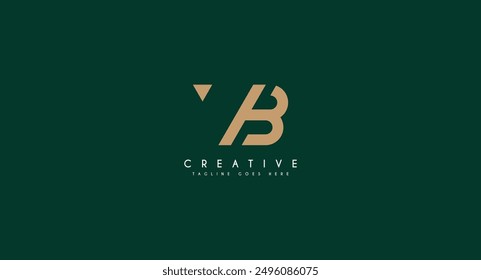 Initial Letter VB BV Logo Design, Vektorgrafik.