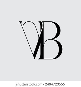 Initial letter VB logo design creative modern symbol icon monogram
