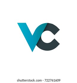 Initial Letter VC Linked Design Logo