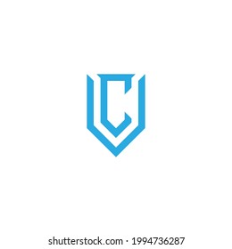 initial letter VC modern logo vector