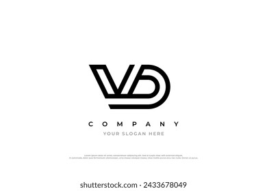 Initial Letter VD Logo Design