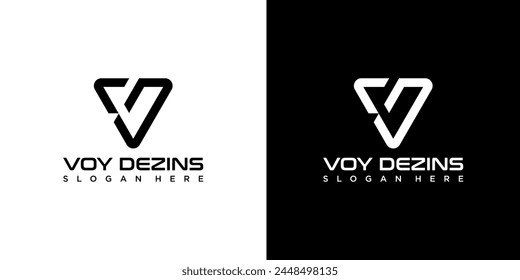Anfangsbuchstabe VD Logo Design Vektorgrafik Vorlage Element