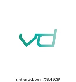 initial letter vd thin logo design