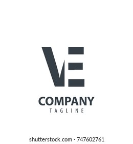 Initial Letter VE Design Logo