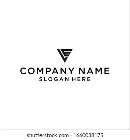 initial letter ve or ev logo design vector illustration template