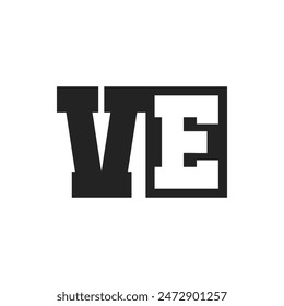 Initial Letter VE Logo Design Template. VE Logo