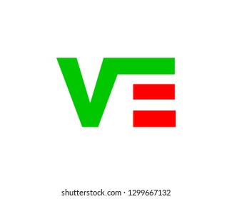 Initial Letter VE Logo Template Design