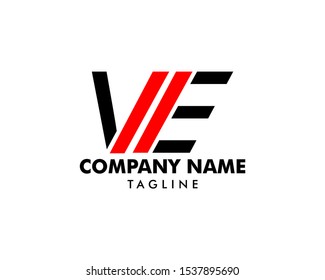 Initial Letter VE Logo Template Design