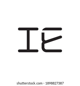 ie initial letter vector logo