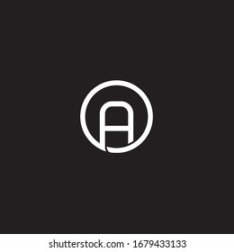 Logo de la letra A, símbolo de forma Círculo