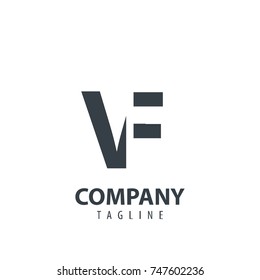 Initial Letter VF Design Logo