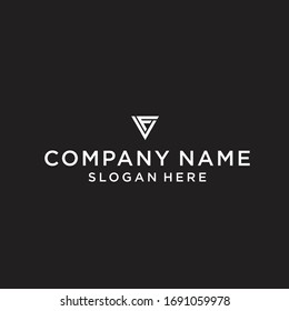 initial letter vf or fv logo design vector illustration template