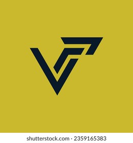 Initial letter VF or FV monogram logo