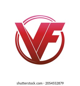 Initial letter VF logo. clean and simple modern design. suitable for use in the sports industry and others.