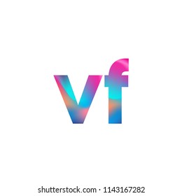 Initial Letter VF Logo Lowercase colorful design, Modern and Simple Logo Design.
