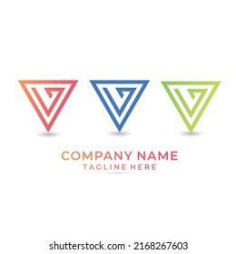 Initial Letter VG or GV Logo