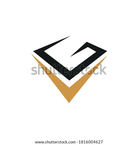 Initial letter vg or gv logo vector templates