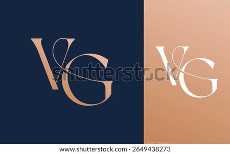 Initial letter VG GV logo design vector illustration for couple, wedding, and business
